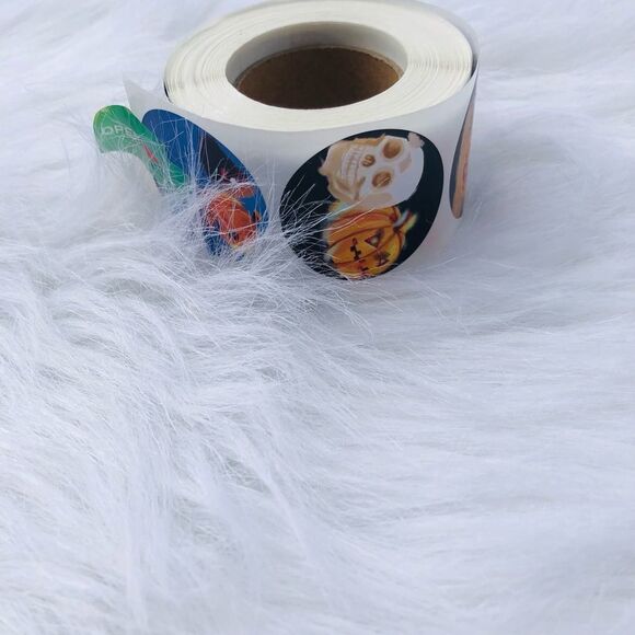 Brand New Halloween Sticker Roll - 500 Pieces 8 Designs Happy Halloween … - Picture 9 of 10